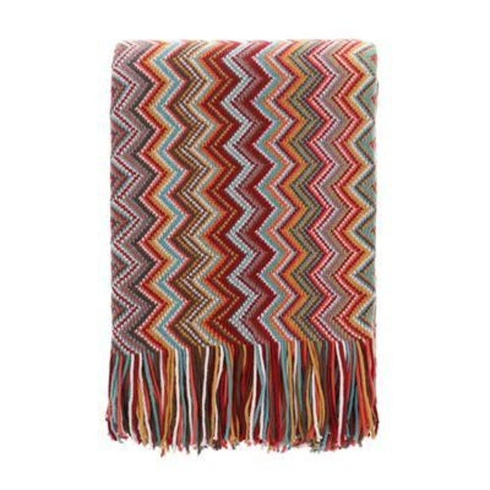 Battilo Multi-Color Chevron Pattern Throw, 60" x 50"